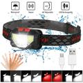 1000 Lumen LED Headlamp 8 Modes Ultra-Bright Rechargeable Headlight White and Red Light Waterproof Motion Sensor Head Lamp for Camping Cycling Running Fishing