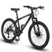 FOAUUH 26 Inch Mountain Bike Shimano 21 Speeds with Mechanical Disc Brakes High-Carbon Steel Frame Suspension MTB Bikes Mountain Bicycle for Adult & Teenagers