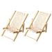 2 Pcs Mini Recliner Home+decor House Decorations for Reclining Chair Chaise Longue Casual Wood