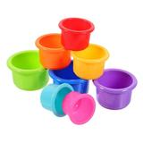 8pcs Rabbit Stacking Cup Toy Food Hiding Cup Bunny Stacking Cup Plaything