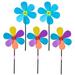 Pinwheels Toys Six Leaf Plastic Windmill Ornaments for Outdoor Decor Petal 5 Pcs