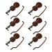 6 Pcs Dollhouse Violin Pocket Tools Decor Ornament Christmas Tree Musical Instrument Outdoor Model Plastic