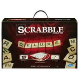 Scrabble Game Deluxe Edition AIF4 Letter Tiles Board Game Family Board Games for Adults and Kids Word Games for 2-4 Players Ages 8+