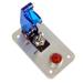 1 Row Safety Cover Toggle Switch with Red Indicator Light Aluminum Plate 12V 20Amp For Fog Light Neon Lights Head Lights Etc.