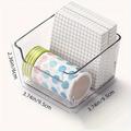 Transparent Desktop Storage Box: Cute PET Plastic Organizer for Makeup, Jewelry, and Stationery, Perfect for Students and Tidy Desks