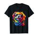 Regenbogen-niedlicher Hund mit Brille T-Shirt