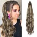 Ponytail Extension Claw Clip Ponytail Extension for Women Medium Brown Clip in Ponytail Multi-Layered Synthetic Ponytail Hairpieces for Daily Use