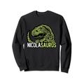 Nicola Saurus Personalisierter Name Dinosaurier T-Rex Sweatshirt