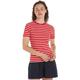 Tommy Hilfiger Damen T-Shirt Kurzarm New Slim Cody Rundhalsausschnitt, Mehrfarbig (Breton Fierce Red/Ecru), XXS