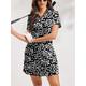 Women's Tennis Dress Golf Dress Black Short Sleeve Dress Ladies Golf Attire Clothes Outfits Wear Apparel