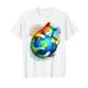 Earth Day Kids Cute Cat Planet für Damen, Jungen, Herren T-Shirt