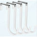 Over The Door Hooks 4 Packs Vinyl Coated Over Door Hanger Heavy Duty Hook for Hanging Bathroom Living Room Kitchen Hanging Towels Clothes Shoes Bag Hats Coats