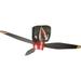 OUWI Kids Ceiling Fan Boys WB348TS Tiger Shark Warplane With Light 48-Inch 3 Blade Hugger Ceiling Fan