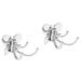 2 PCS Wall Mount Clothes Rack Bathroom Hooks Foldable