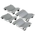 Imerelez Car Dolly Set of 4 - Wheel Dolly 4 Tire Wheel Dolly Car Stakes 6000lbs Capacity Heavy-Duty Car Tire Dolly Cart for Moving Cars Trucks Trailers Motorcycles and Boats (Silver)