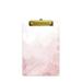 Hongri Small Plastic Clipboard Fashion Design A5 Size Memo Clipboards for Students Kid Women Office Home Low Profile Clip Cute Custom Pattern Mini Clipboard Size 6 x 9 Dream Pink