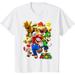 Super Mario Group Shot With Bowser 3D Poster T-Shirt Leisure classic creativity