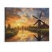 Creowell Art Print Canvas Wall Art Bomber Windmill At Sunset Poster And Aesthetics Wall Art Picture Print Mo Canvas Painting Posters And Prints Wall Art Pictures for Living Room Bedroom Decor 20x16