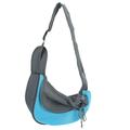 Polyester Fabric Pet Carrier Sling Front Mesh Outdoor Travel Shoulder Bag Backpack for Cat PuppyL Sky Blue