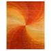 Hand-tufted Wool Orange Contemporary Abstract Swirl Rug