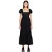 Black Broderie Anglaise Maxi Dress - Black - Ganni Dresses