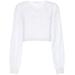 Broderie-anglaise Cropped Blouse - White - Alberta Ferretti Tops