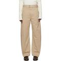 Ssense Exclusive Beige Twisted Belted Jeans - Natural - Lemaire Jeans
