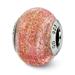 FB Jewels 925 Sterling Silver Reflections Italian Pink Gold Glitter Gla925 Sterling Silver Bead