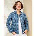 Draper's & Damon's Women's Printed Denim Jacket - Blue - PM - Petite