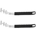 Oven Net Handle Scraper Tool Grill Lifter Gripper 2 Pcs Multifunction Barbecue Utensils Plastic Stainless Steel Outdoor Grilling Accessories