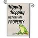 Welcome Garden Flags Courtyards Double Sided Home Decor Yard Flag Hippity Hoppity Get Off My Property Garden Flag Personalized Seasonal Outdoor Indoor Banner Holiday Burlap Flag