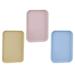 Wheat Straw Tray Storage Accessory Home Forniture Decor Decoration Cupcake Containers Child Dessert Tea Set 3 Pcs