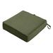 Classic Accessories Montlake FadeSafe AIF4 Water-Resistant 21 x 21 x 5 Inch Square Outdoor Seat Cushion Patio Furniture Chair Cushion Heather Fern Green Patio Furniture Cushion Covers