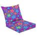 Outdoor Deep Seat Cushion Set 24 x 24 Abstract seamless colorful stars pattern purple Background for Deep Seat Back Cushion Fade Resistant Lounge Chair Sofa Cushion Patio Furniture Cushion