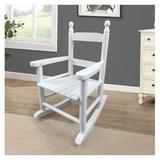 CRIXLHIX Kids Rocking Chair Wood Child s Porch Rocker Indoor Outdoor Youth Rocking Chairs in White Finish for Little Boys Girls Bedroom Nursery Room (Type 1 - White)