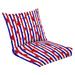 Outdoor Deep Seat Cushion Set 24 x 24 Seamless pattern lines stars red blue white colors Abstract Deep Seat Back Cushion Fade Resistant Lounge Chair Sofa Cushion Patio Furniture Cushion