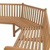 Andoer parcel Bench Patio Bench Teak Wood 72.8 X Patio Porch Seat Bench Deck And Weather Resistance Porch DecorWood - Style Bench Conversation Bench Balcony Patio 55.1 X 35.4 In