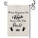 PXTIDY Funny Porch Flag AIF4 What Happens On The Porch Stays On The Porch Garden Flag Porch Small Garden Flag Backyard And Garden Decor