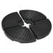Outsunny HDPE Material Patio Umbrella Base Weights Sand Filled up to 150 Lb. for Any Offset Umbrella Base | 4-Piece Water or Sand Filled All-Weather Black (Round)