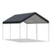 Aoodor 20 x 10 FT. Portable Vehicle Carport Party Canopy Tent Boat Shelter Cover Heavy Duty Metal Frame with Polyethylene Fabric Roof Cover and Reinforcement Accessaries - White