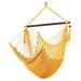 Caribbean Hammock Chair with Footrest - 40 inch - Soft-Spun Polyester - (Yellow)