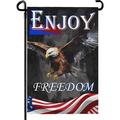 YCHII Patriotic Gnome Garden Flag for Labor Day Double Sided Welcome Burlap Yard Flags Celebrate Labor Day Firework Garden Flags Holiday Yard Outside Outdoor Decoration