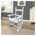 CRIXLHIX Kids Rocking Chairs Childrens Rocking Chair Wooden Classic Rocker Chair Indoor Outdoor for Youth/Childs/Childrens Porch Rocker Chair for Living Room Bedroom Balconies Porches (White2)