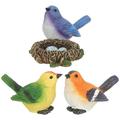 Bird Statue Figure Toy Easter Nest Accessories Desktop Resin Christmas Decorations Birdie Child Toys Children s