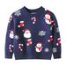 Hfolob Toddler Boys Girls Sweater Winter Long Sleeve Christmas Cartoon Knit Sweater Base Warm Sweater For Children Cute Sweaters