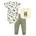 Hudson Baby Infant Boy Cotton Bodysuit Pant and Bib Set Going On Safari 0-3 Months