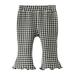 Kiplyki New Arrivals Pants for Toddler Spring Children s Wear Girl s Plaid Flare Middle School Children s Western Casual Cotton Pants