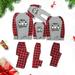 Merry Christmas Family Pajamas Matching Sets with Baby Xmas Parent-Child Set Fashion Plaid Print Tops and Pants 2 Piece Holiday Gift Sleepwear Sets