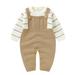 Hfolob Jumpsuit Knitted Cotton Sleeve Striped Boys Sweater Romper Outfits Baby Girls Sweater Long Sweater Clothes Boys Sweater Romper Jumpsuit Fall Winter Clothes
