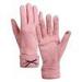Uuszgmr Fall Winter Children Gloves Korean New Plush Thickened Cycling Warm Bowknot Plush Gloves
